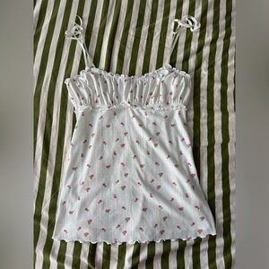 For Love And Lemons Blossom Pointelle Babydoll Slip Dress